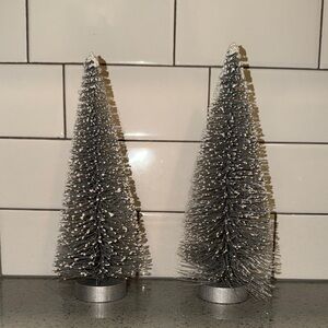 Silver Holiday Trees- Pair of 2